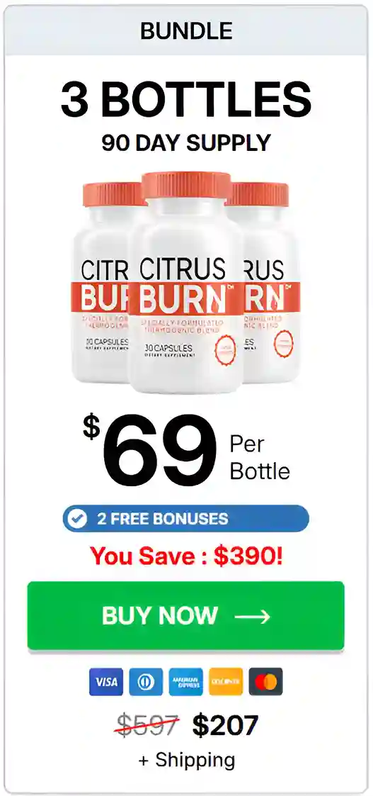 Citrus Burn 3 bottle