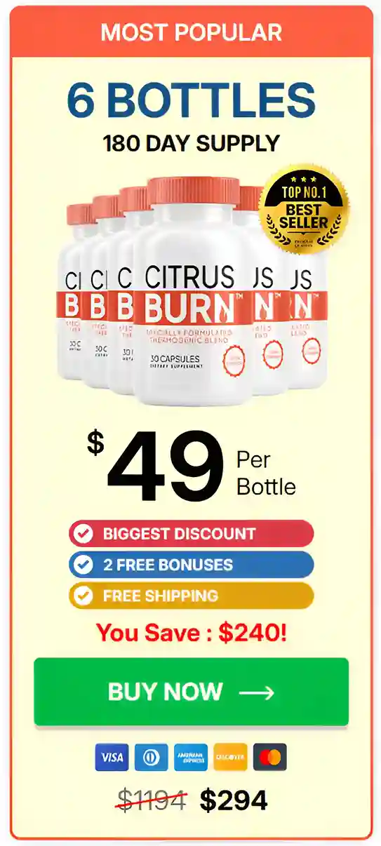 Citrus Burn 6 bottle
